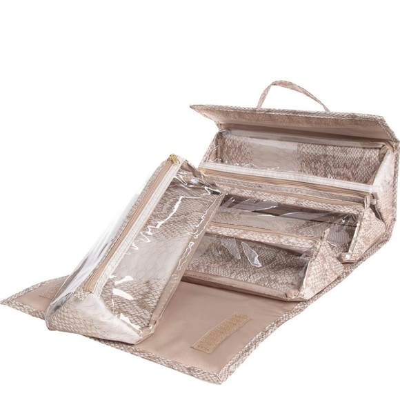 Joy Mangano Python Large Better Beauty Case 4 Storage Accessories Case Organizer - Picture 2 of 9